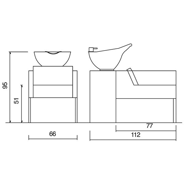 Мойка парикмахерская Gamma&Bross KUBIKWASH GSKU001BZ