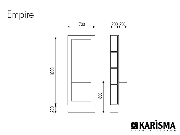 Зеркало парикмахерское Karisma EMPIRE K676