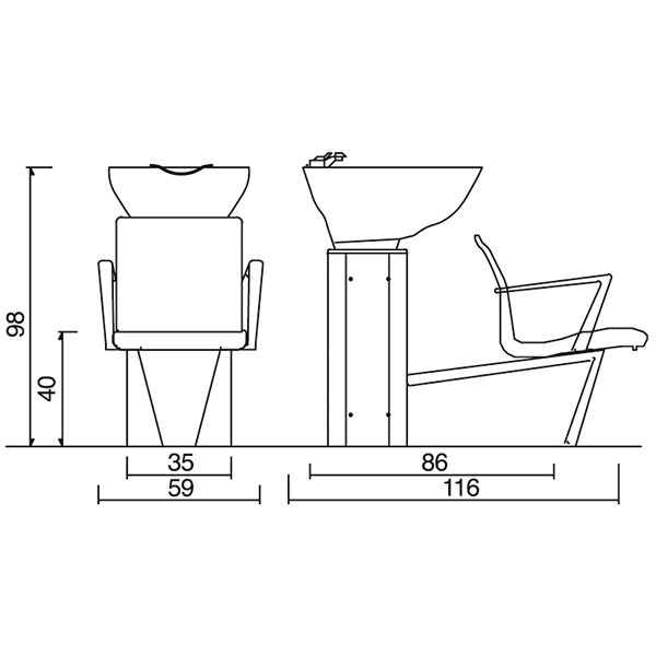 Мойка парикмахерская Gamma&Bross WASH INN - ALUOTIS GCWI003BZ Мойка парикмахерская Gamma&Bross WASH INN - ALUOTIS GCWI003BZ