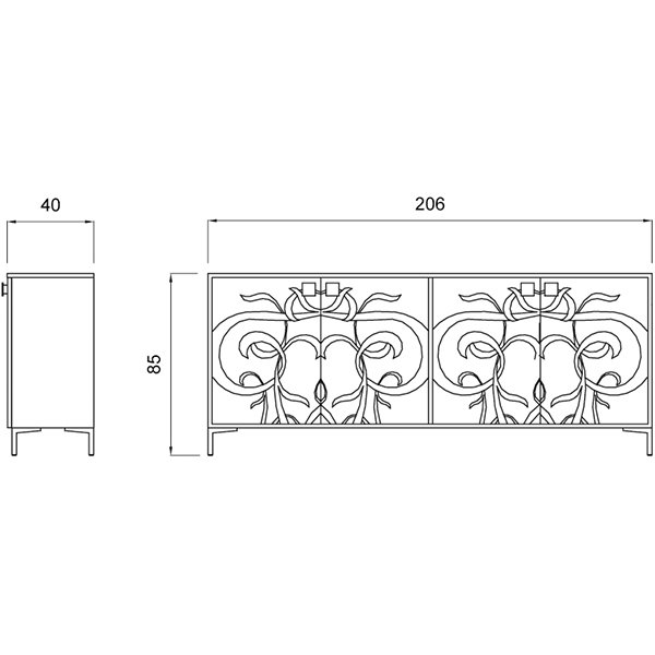 Тумба Gamma&Bross ARTBASE 200 GCAB0200MO Тумба Gamma&Bross ARTBASE 200 GCAB0200MO