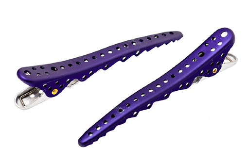 Комплект зажимов Y.S.PARK Shark Clip (2 штуки) YS-Shark clip purple met