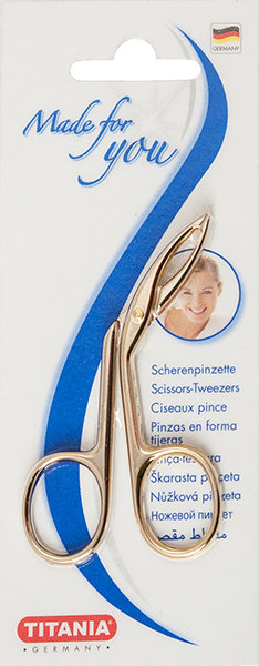 Пинцет-ножницы TITANIA "золото" 1069/G Пинцет-ножницы TITANIA "золото" 1069/G