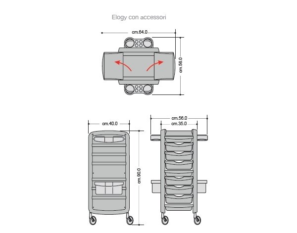 Тележка Ceriotti ELOGY 7254 B