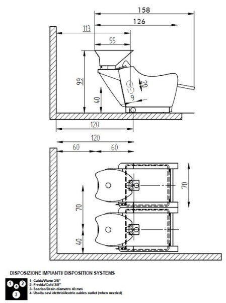Мойка парикмахерская Pietranera WEN PRO 537
