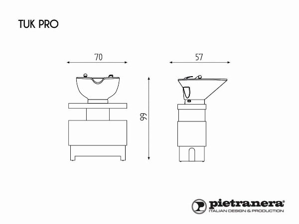 Мойка парикмахерская Pietranera TUK PRO 493
