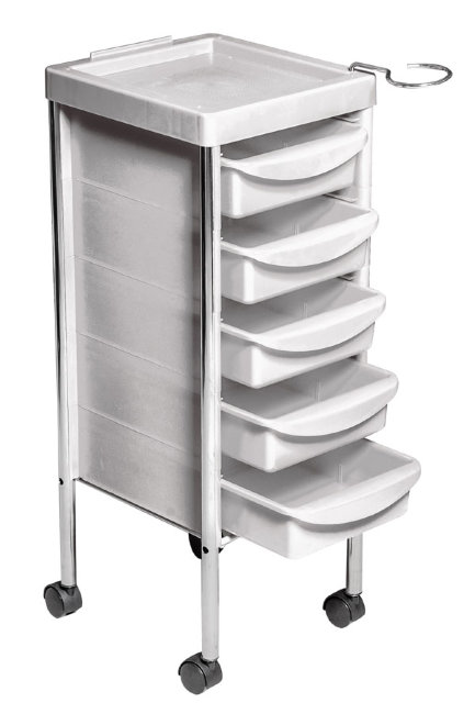 Тележка парикмахерская IM белая 6003 Тележка парикмахерская IM белая 6003