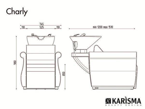 Мойка парикмахерская Karisma CHARLY K7610 Мойка парикмахерская Karisma CHARLY K7610