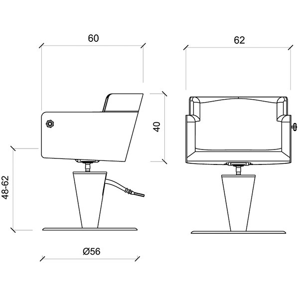 Кресло парикмахерское Gamma&Bross AIDA GCMW005PO