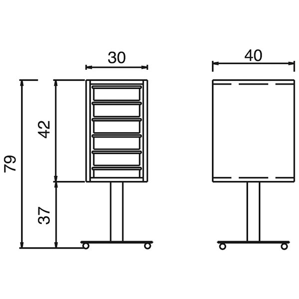 Тележка Gamma&Bross EZO TROLLEY GSEZ001T2 Тележка Gamma&Bross EZO TROLLEY GSEZ001T2