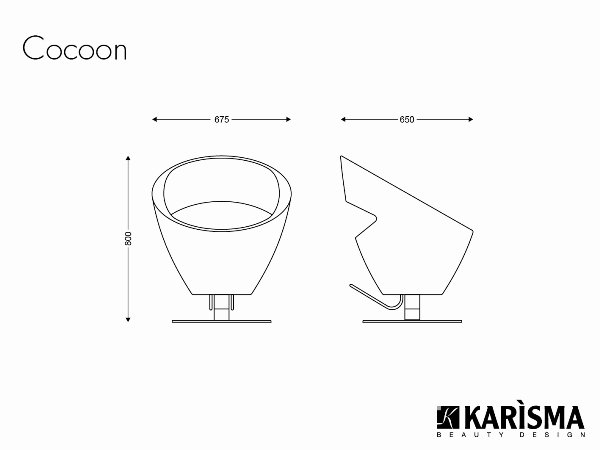 Кресло парикмахерское Karisma COCOON K190.7R Кресло парикмахерское Karisma COCOON K190.7R
