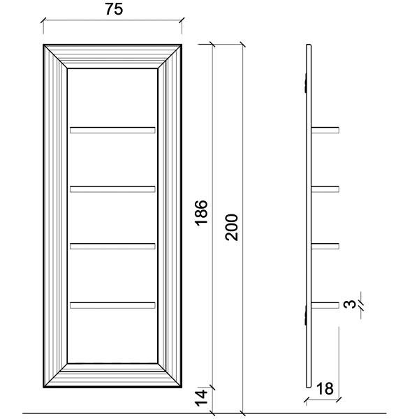 Витрина Gamma&Bross JADORE 1 GSJA001VE/Promo