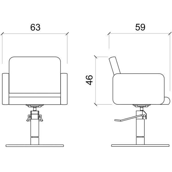 Кресло парикмахерское Gamma&Bross OLMA GSOL001PN/Promo