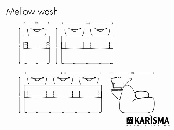 Мойка парикмахерская Karisma MELLOW WASH 1 K52.1 Мойка парикмахерская Karisma MELLOW WASH 1 K52.1
