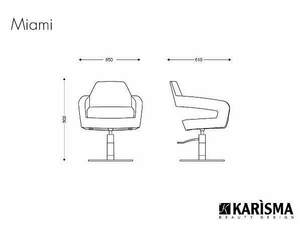 Кресло парикмахерское Karisma MIAMI K33.7R Кресло парикмахерское Karisma MIAMI K33.7R