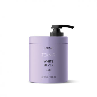 Тонирующая маска для нейтрализации желтого оттенка волос LAKME WHITE SILVER MASK 1000 мл 44021