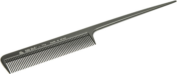 Расчёска с пластиковым хвостиком черная Eurostil 114 Расчёска с пластиковым хвостиком черная Eurostil 114