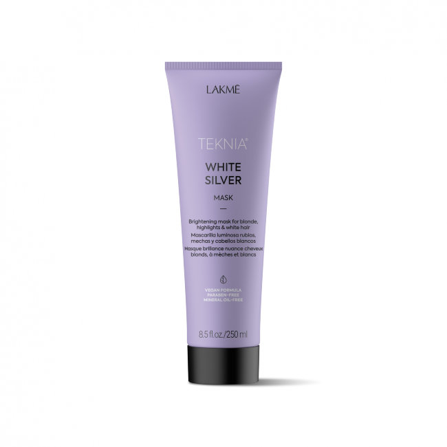 Тонирующая маска для нейтрализации желтого оттенка волос LAKME WHITE SILVER MASK 250 мл 44022 Тонирующая маска для нейтрализации желтого оттенка волос LAKME WHITE SILVER MASK 250 мл 44022