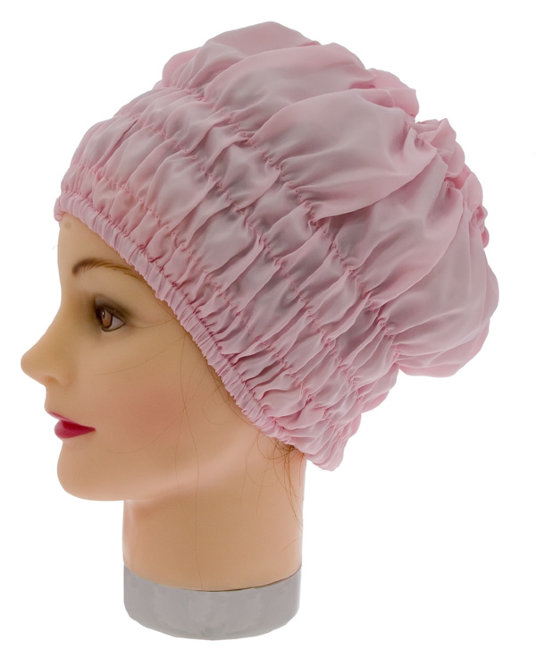 Шапочка для душа Sibel с эластичной лентой розовая 508123306