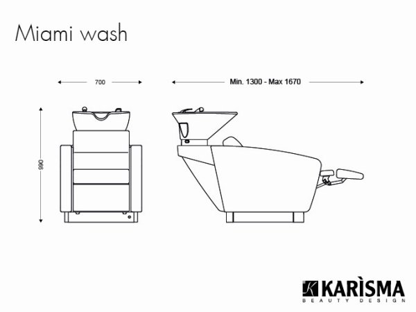 Мойка парикмахерская Karisma MIAMI WASH K6610 Мойка парикмахерская Karisma MIAMI WASH K6610