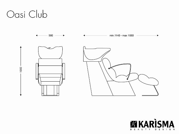 Мойка парикмахерская Karisma OASI CLUB K5015 Мойка парикмахерская Karisma OASI CLUB K5015