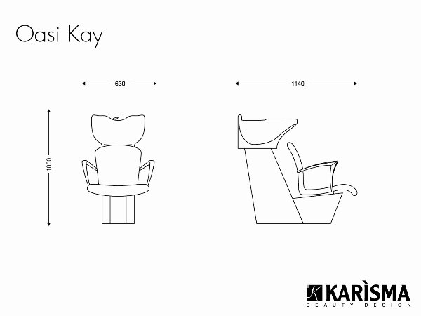 Мойка парикмахерская Karisma OASI KAY K522 Мойка парикмахерская Karisma OASI KAY K522
