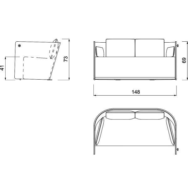 Диван Gamma&Bross AROLDO GCMW160CA Диван Gamma&Bross AROLDO GCMW160CA