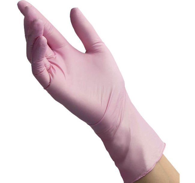 Перчатки нитриловые Benovy, перламутрово-розовые, размер XS, (100 шт, 50 пар) Перчатки нитриловые Benovy, перламутрово-розовые, размер XS, (100 шт, 50 пар)