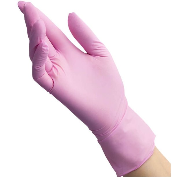 Перчатки нитриловые Benovy, розовые, размер XS, (100 шт, 50 пар) Перчатки нитриловые Benovy, розовые, размер XS, (100 шт, 50 пар)