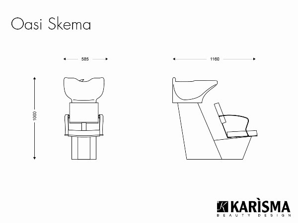 Мойка парикмахерская Karisma OASI SKEMA K524 Мойка парикмахерская Karisma OASI SKEMA K524