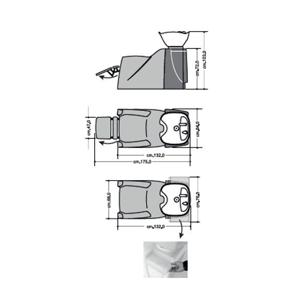 Мойка парикмахерская Ceriotti SOFT P57155 B