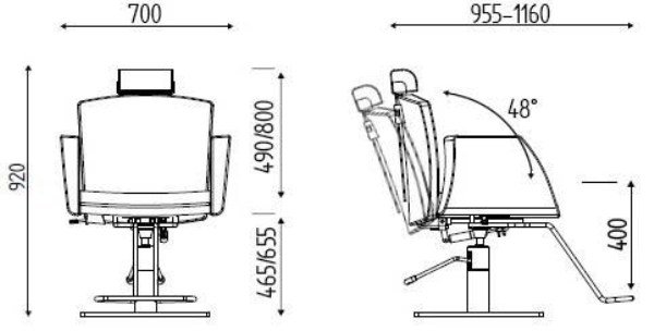 Кресло парикмахерское Karisma MOOD UNISEX K22R.7R Кресло парикмахерское Karisma MOOD UNISEX K22R.7R