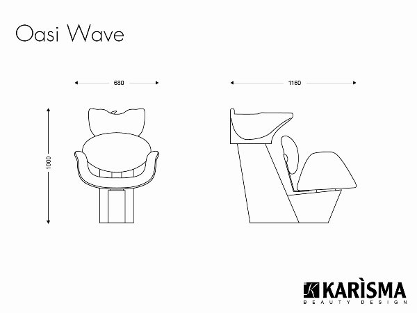 Мойка парикмахерская Karisma OASI WAVE K5021 Мойка парикмахерская Karisma OASI WAVE K5021