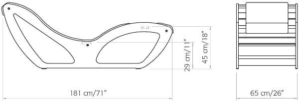 Шезлонг LEMI CHAISE LONGUE RE 01 RW Шезлонг LEMI CHAISE LONGUE RE 01 RW