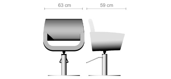 Кресло парикмахерское Ceriotti EMMA P410309