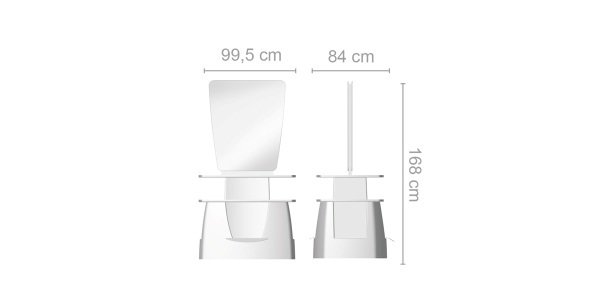 Зеркало парикмахерское Ceriotti STYLO 2P G9810B