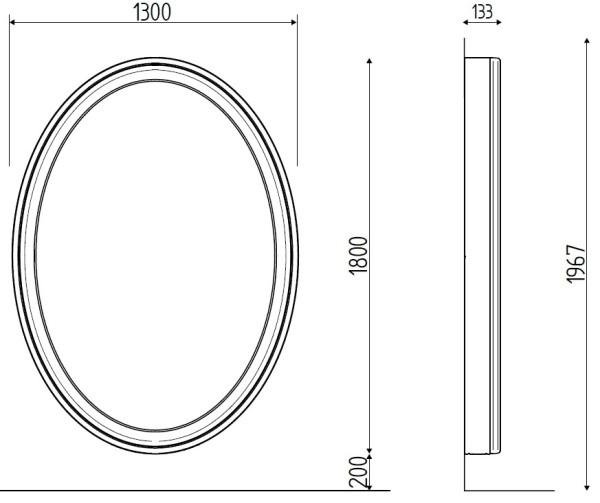 Зеркало парикмахерское Pietranera VISIONHAIR WALL 961