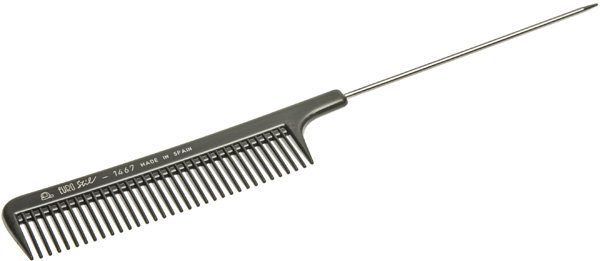 Расчёска с металлическим хвостиком пластмассовая Eurostil 1467 Расчёска с металлическим хвостиком пластмассовая Eurostil 1467