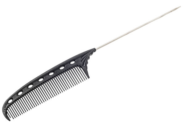 Суперкороткая расческа с металлическим хвостиком Y.S.PARK карбон YS-103 carbon Суперкороткая расческа с металлическим хвостиком Y.S.PARK карбон YS-103 carbon