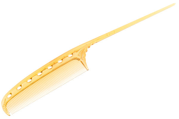 Суперкороткая расческа с пластиковым хвостиком Y.S.PARK янтарная YS-113 camel Суперкороткая расческа с пластиковым хвостиком Y.S.PARK янтарная YS-113 camel