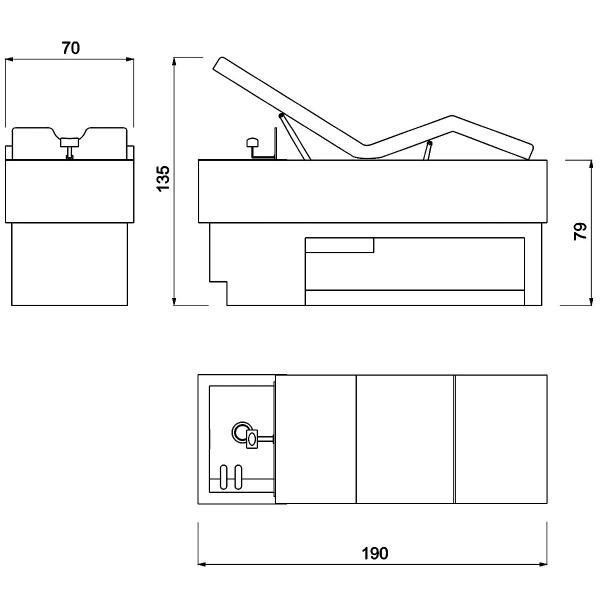 Кушетка массажная Gamma&Bross MONOLITHWASH GSP0019LE Кушетка массажная Gamma&Bross MONOLITHWASH GSP0019LE
