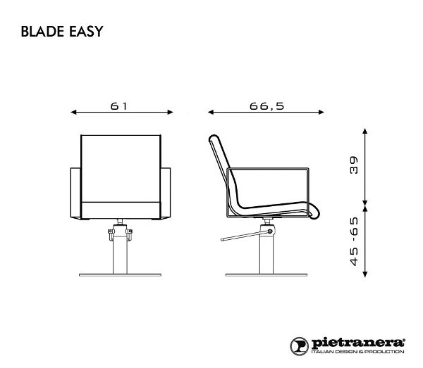 Кресло парикмахерское Pietranera BLADE EASY 69A.8R
