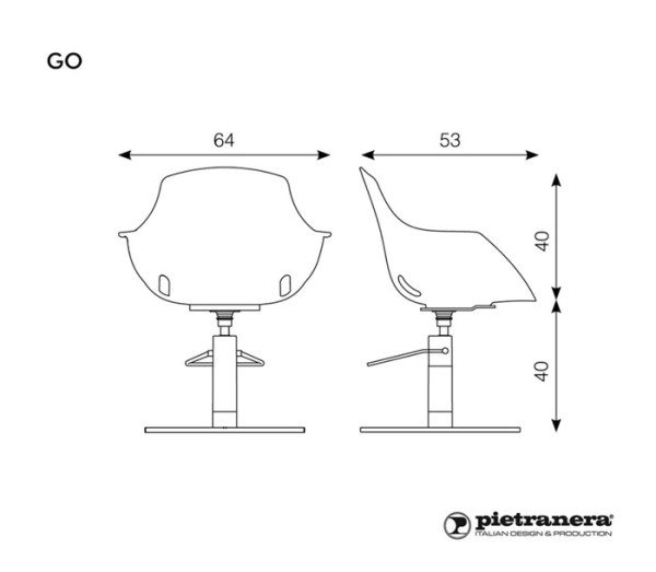 Кресло парикмахерское Pietranera GO 112.8R