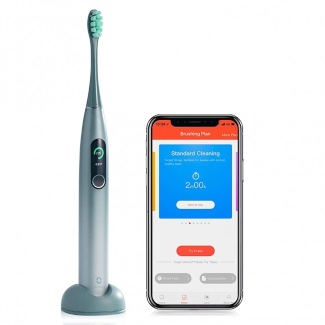 Умная электрическая зубная щетка Xiaomi Oclean X Pro Smart Sonic Electric Toothbrush Mist Green Умная электрическая зубная щетка Xiaomi Oclean X Pro Smart Sonic Electric Toothbrush Mist Green