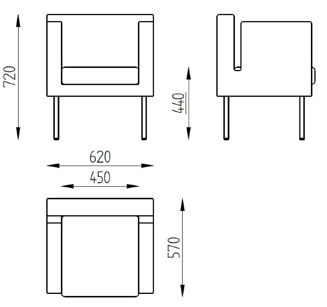 Мебель для ожидания Pietranera COMFORT 105.1 Мебель для ожидания Pietranera COMFORT 105.1