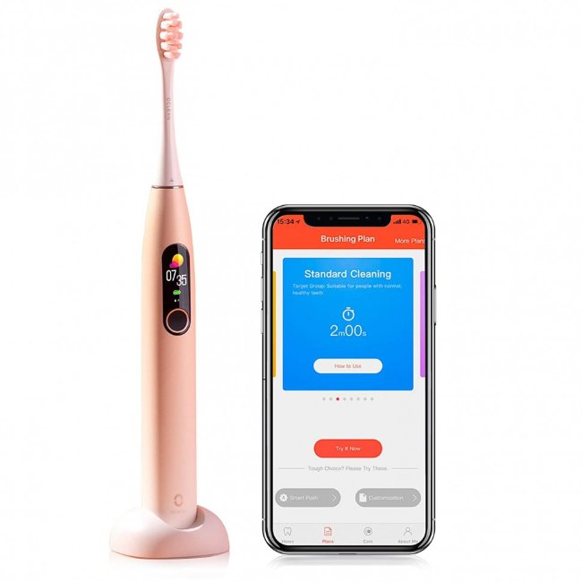 Умная электрическая зубная щетка Xiaomi Oclean X Pro Smart Sonic Electric Toothbrush Sakura Pink Умная электрическая зубная щетка Xiaomi Oclean X Pro Smart Sonic Electric Toothbrush Sakura Pink
