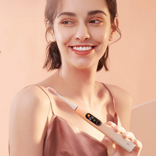 Умная электрическая зубная щетка Xiaomi Oclean X Pro Smart Sonic Electric Toothbrush Sakura Pink Умная электрическая зубная щетка Xiaomi Oclean X Pro Smart Sonic Electric Toothbrush Sakura Pink
