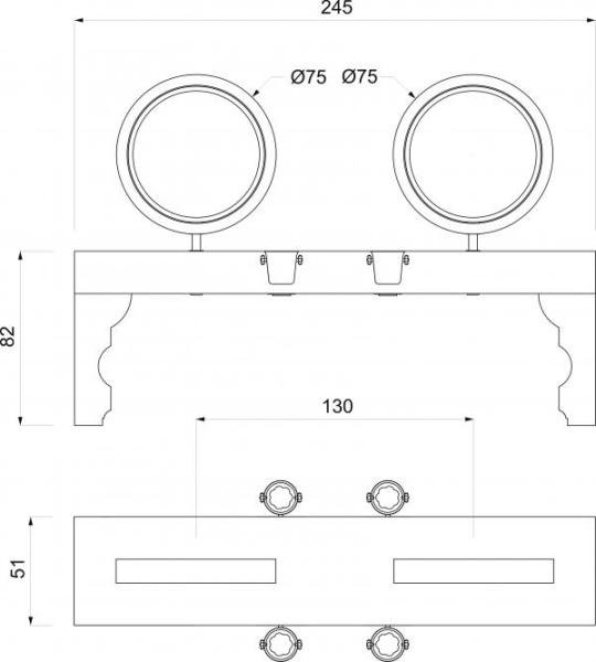 Зеркало парикмахерское Gamma&Bross OBERTO 4 GCMW0304PL